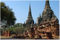 zwei der drei Chedi des Wat Phra Sri Sanphet